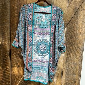 NWT printed kimono coverup swimsuit summertime